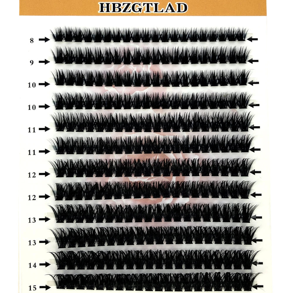 رموش HBZGTLAD D Curl Lash Clusters بمزيج 30D–100D - رموش صناعية ناعمة وطبيعية