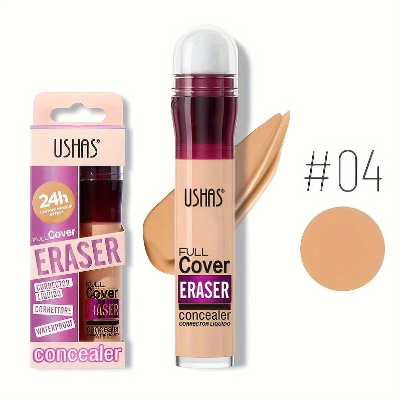 Corrector líquido USHAS Sponge Head: cobertura hidratante y duradera para ojeras e imperfecciones.