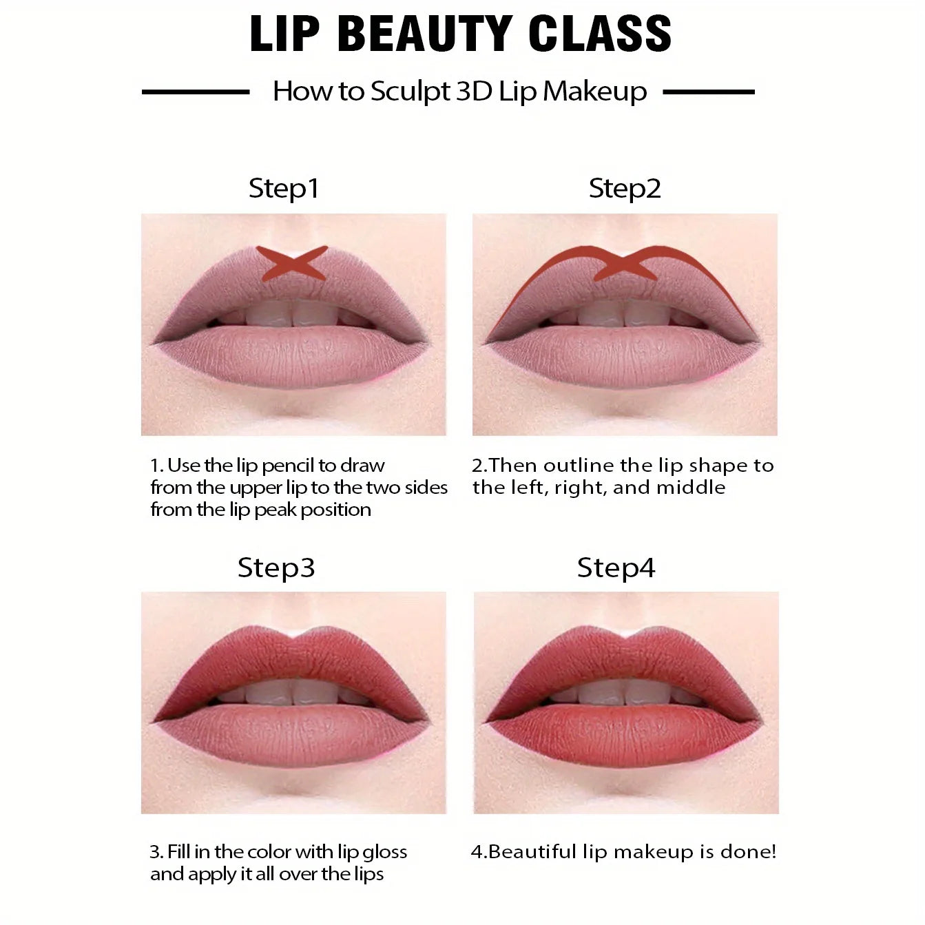 Delineador de labios mate LuxuryGlow de 14 colores: lápices de alta pigmentación, resistentes al agua y de larga duración.