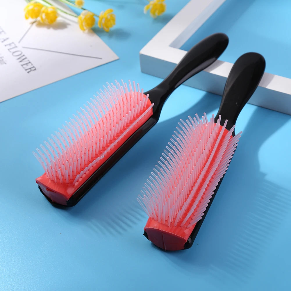 APWIKOGER 9-Row Detangling Hair Brush – Wet & Curly Hair Detangler with Scalp Massager