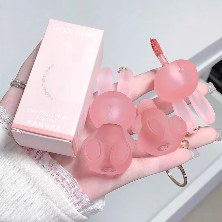 Brillo labial mate Gege Bear Rabbit: arcilla labial aterciopelada de larga duración con acabado hidratante