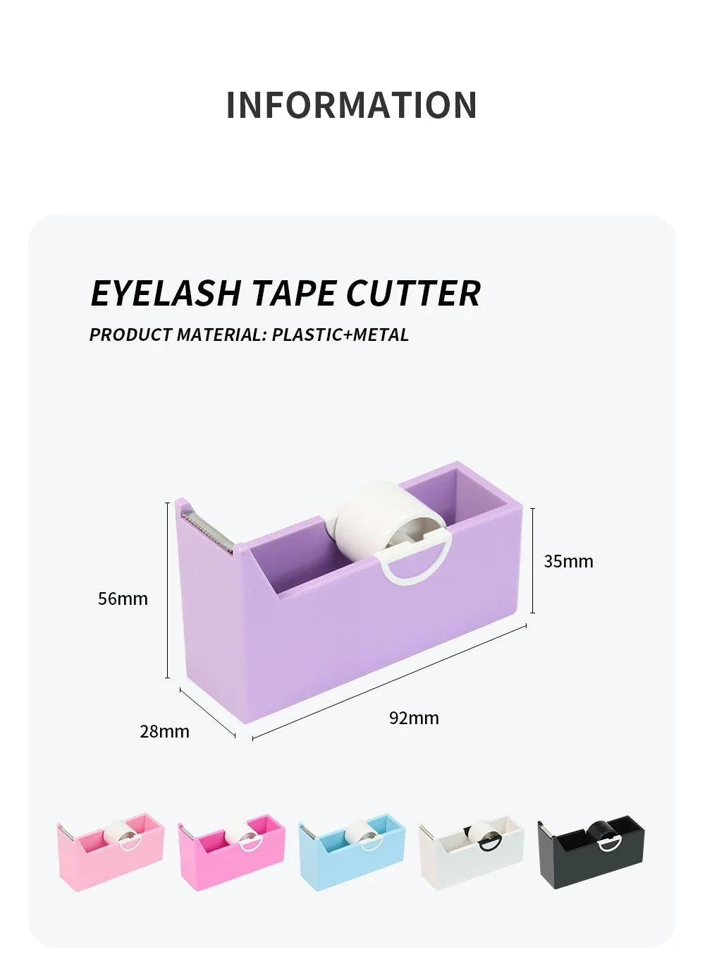 ZXZZS Lash Tape Cutter Tool – Rotating Eyelash Extension Tape Splitter for Grafting & Makeup Use