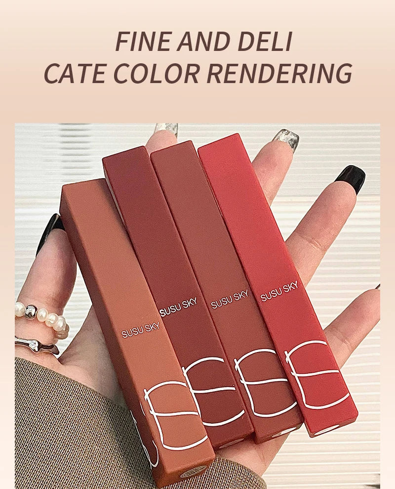 Lápiz labial mate HERORANGE TX010: resistente al agua y al sudor, 2 en 1 para labios y mejillas