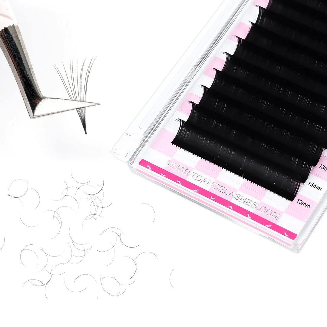 TDANCE Cashmere Classic Lash Extensions – Super Matte Black Individual Trays C60