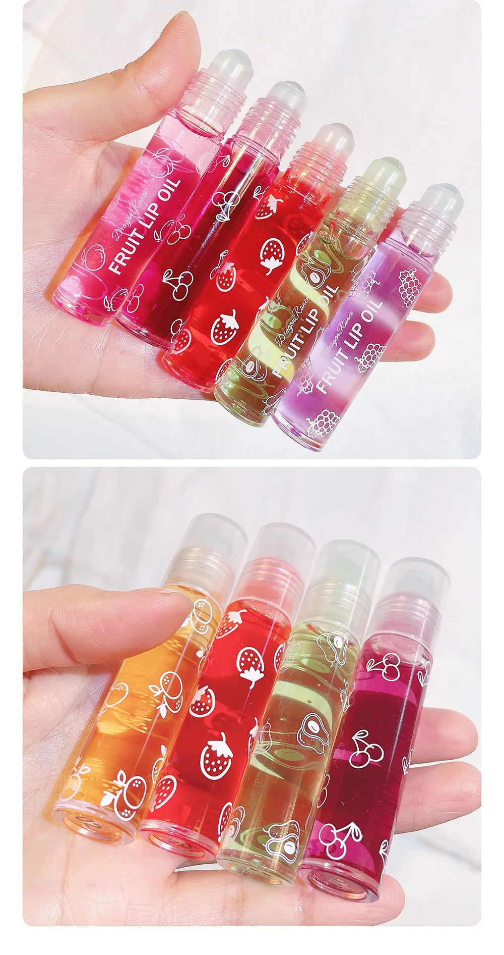 Aceite labial en roll-on LuxuryGlow: brillo labial hidratante y nutritivo para labios suaves y tersos (8 ml)