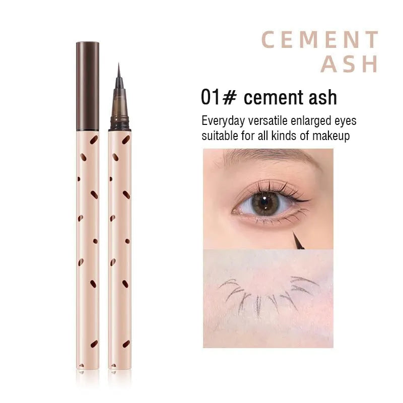 MAXFINE Waterproof Long Lasting Liquid Eyeliner – Smudge-Proof Silkworm Lash Pencil