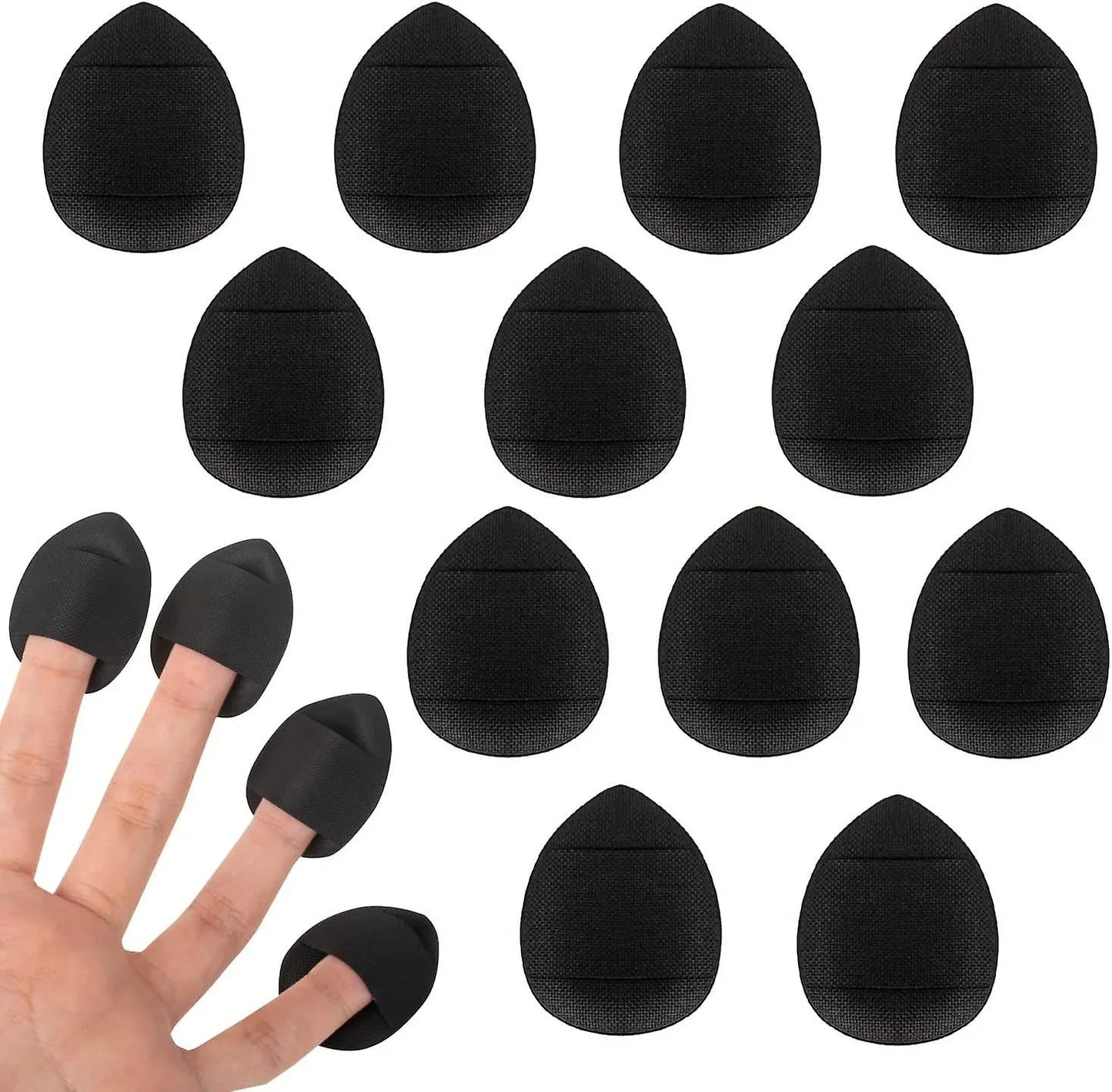 LuxuryGlow - 50 mini esponjas para los dedos, aplicadores de almohadilla rosas para base y corrector