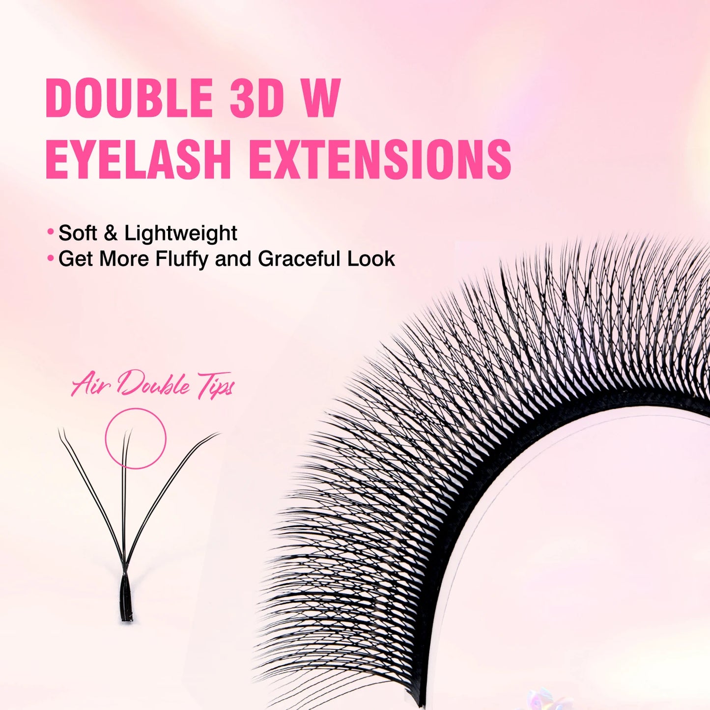 TDANCE 3D–6D Premade W Style Blooming Lash Fans | Faux Mink Volume Eyelash Extensions C150