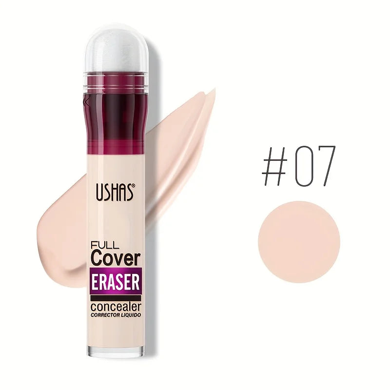 Corrector líquido USHAS Sponge Head: duradero, hidratante y de cobertura completa para ojeras, acné e imperfecciones.