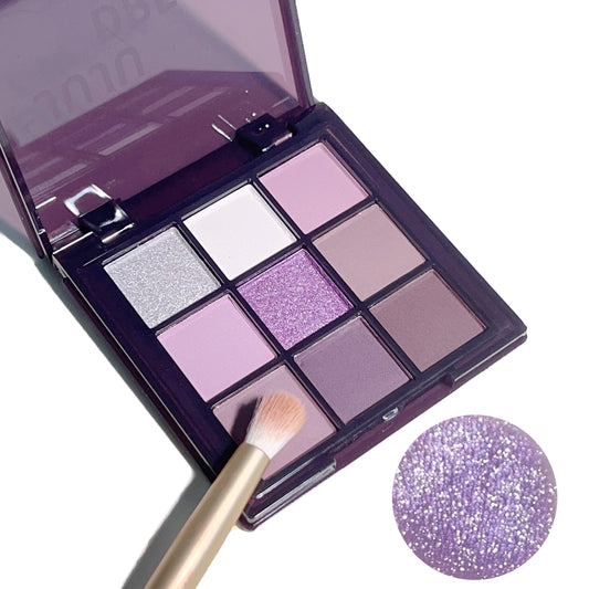 JUJU Dream Girl 9-Color Eyeshadow Palette – Matte & Shimmer Smoky Purple Tones