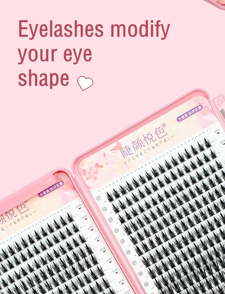 Miz Barn 32 Rows Eyelash Extensions – DIY & Professional, Soft Synthetic Lashes