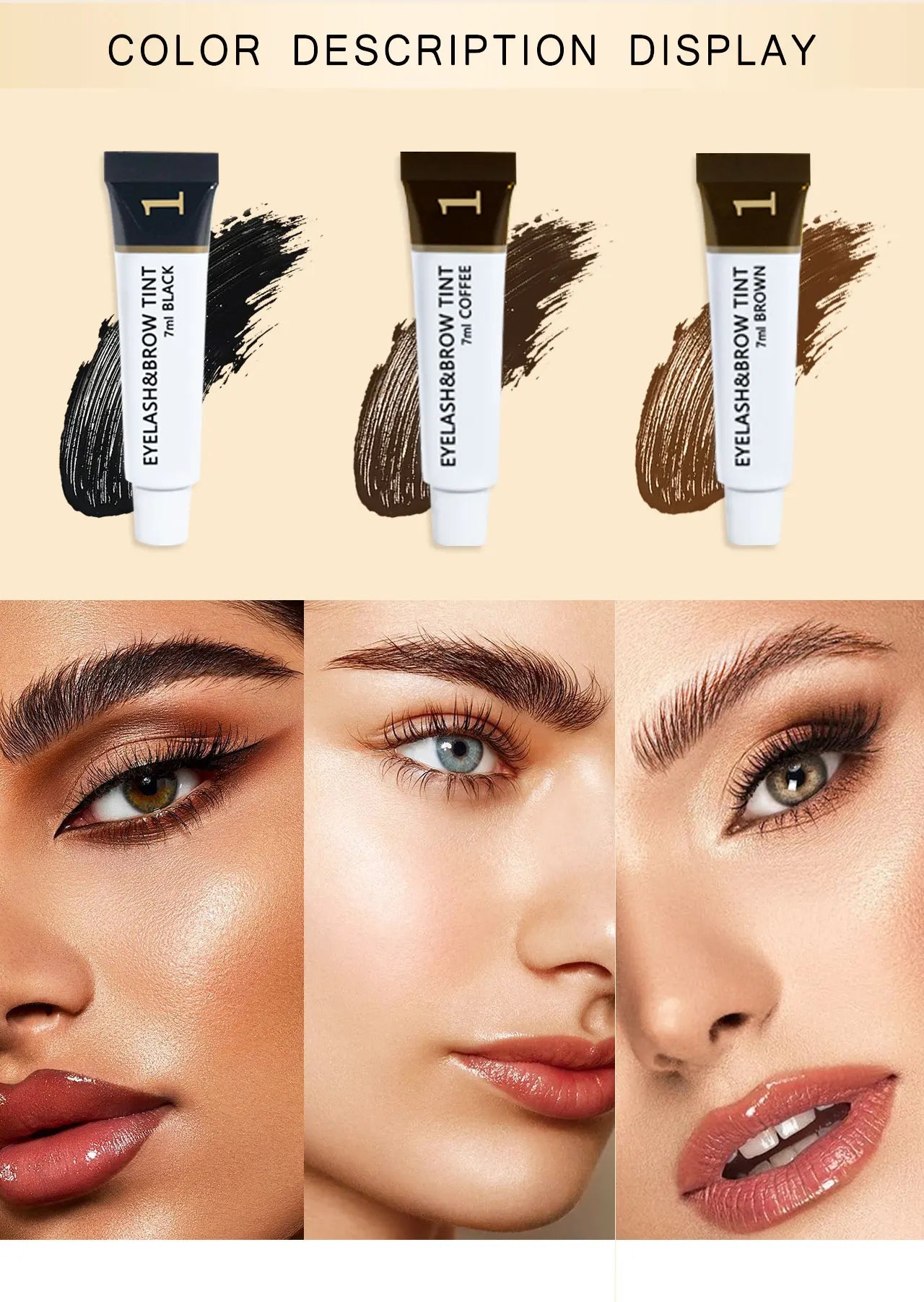LuxuryGlow ICONSIGN Eyebrow & Eyelash Tint Kit – Waterproof Semi-Permanent Dye