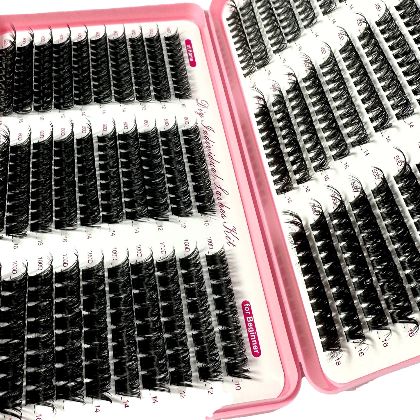LYBCG 570/640pcs DIY Cluster Eyelash Extensions – Thick, Fluffy & Winged Look