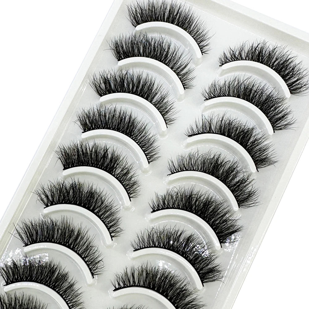 LuxuryGlow 10 Pairs Fluffy 3D Mink False Eyelashes – Soft, Dramatic & Reusable