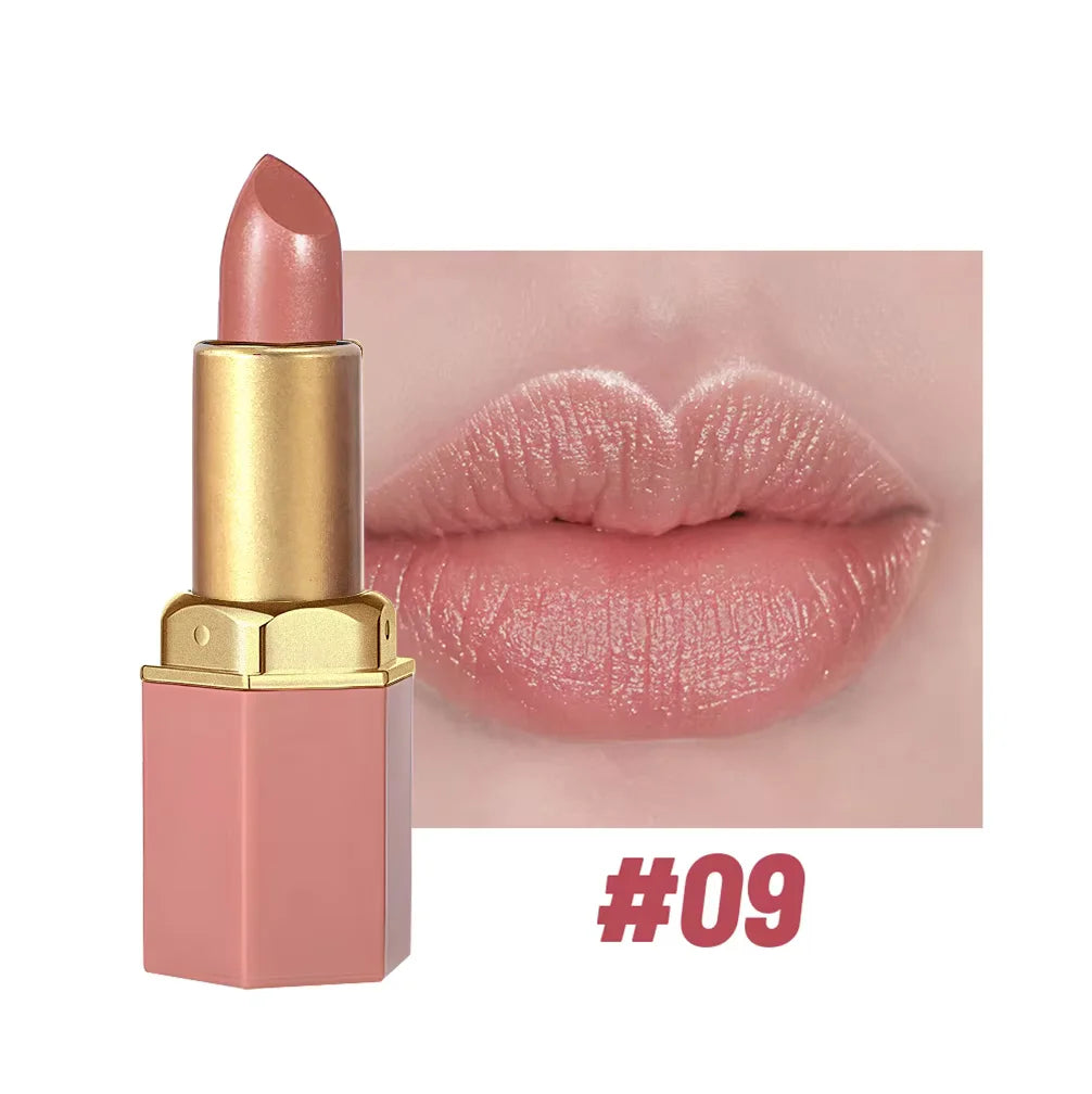 Barra de labios Luxury Gold Bar: brillo mate aterciopelado para un color suave y duradero (1 unidad)