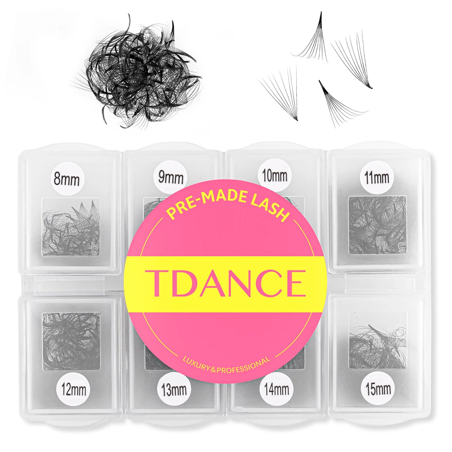 TDANCE 600 Loose Premade Volume Fans – Mixed Length Lash Extensions