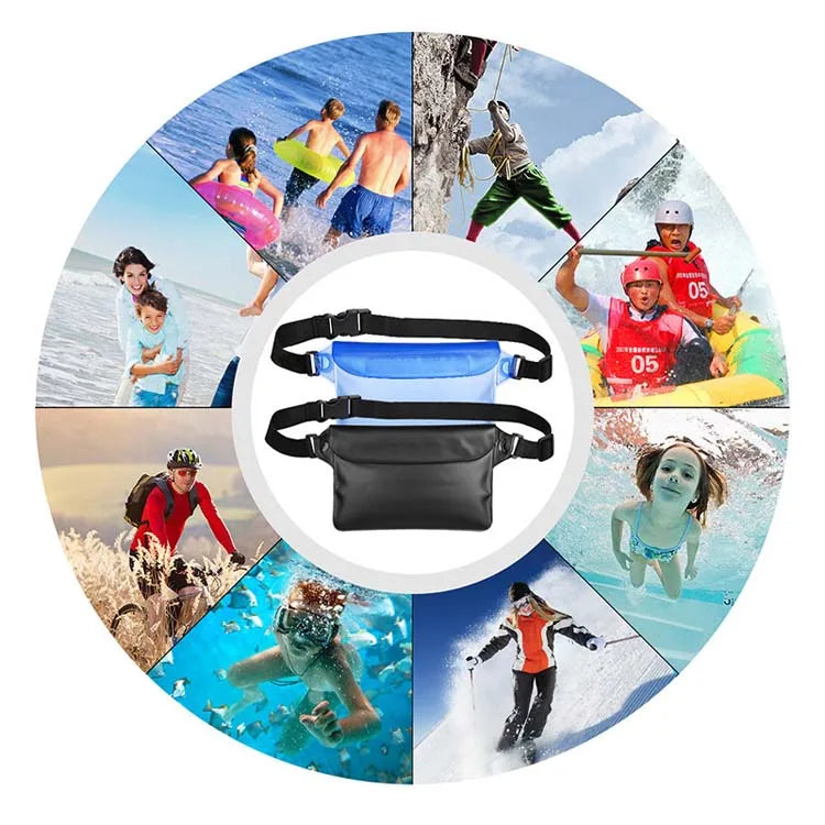 BeeChip Waterproof Waist & Shoulder Swimming Bag – Beach & Dive Phone Case