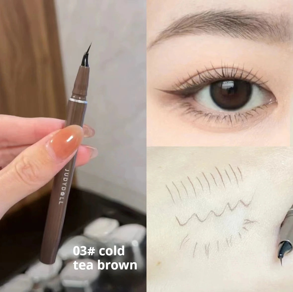 JUDYDOLL Ultra-Fine Waterproof Eyeliner – Smudge-Proof, Long-Lasting, Fast-Drying Liquid Pen