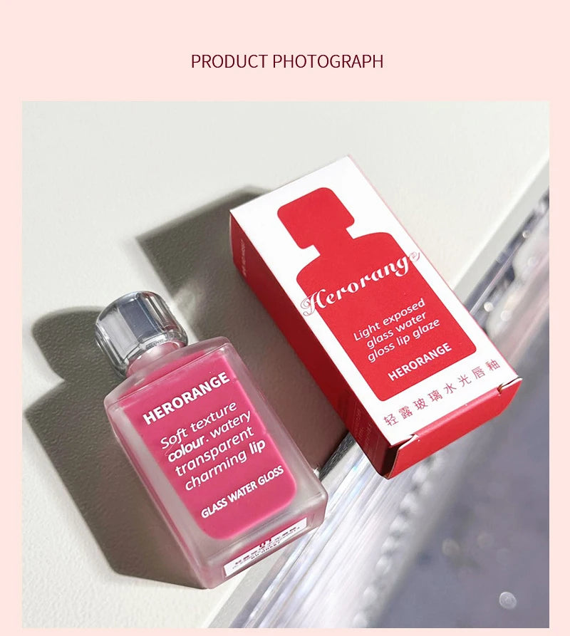 Laca de labios HERORANGE efecto cristal: brillo de espejo, hidratante y antimanchas (7 g)