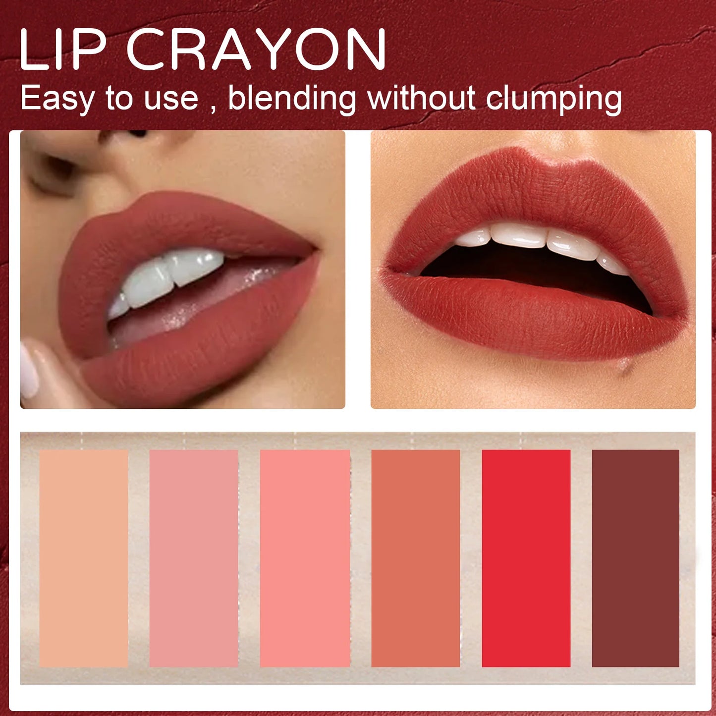 Delineador de labios mate resistente al agua Eelhoe: duradero, suave y fácil de difuminar.