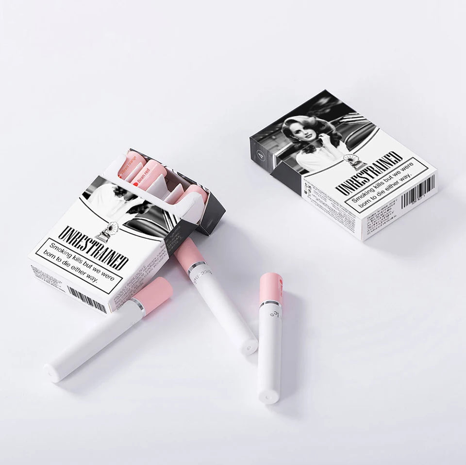ibcccndc Cigarette Lip Gloss Set – 4 Colors Matte, Waterproof, Long-Lasting Lipstick for Women