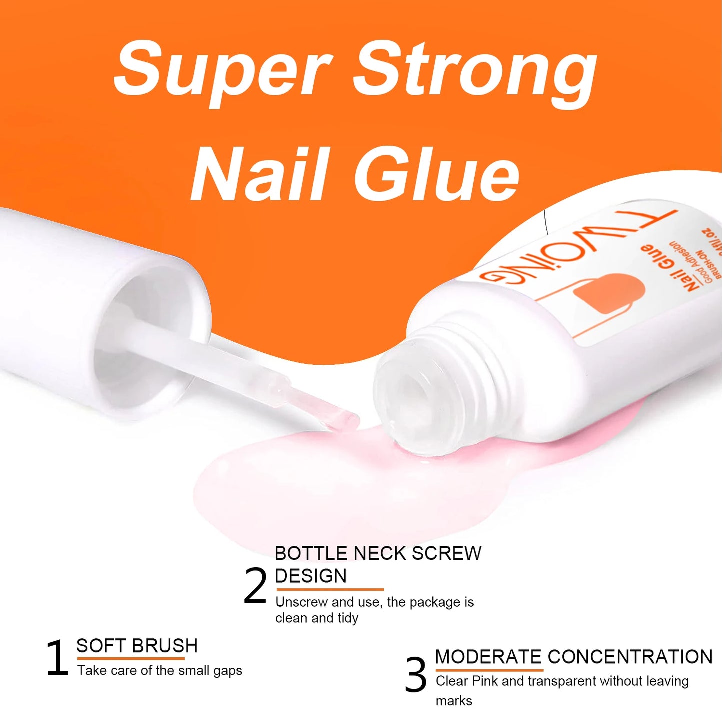 TWOING 7g Super Strong Nail Glue – Long-Lasting Adhesive for Press-On & Acrylic Nails