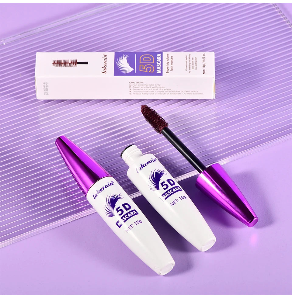 ibcccndc 5D Waterproof Fiber Mascara – Lengthening, Volumizing & Curling
