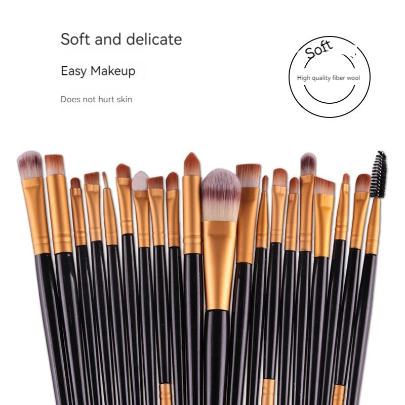 BeeChip 20 PCS Professional Makeup Brush Set – Soft Synthetic Brushes for Face & Eyes