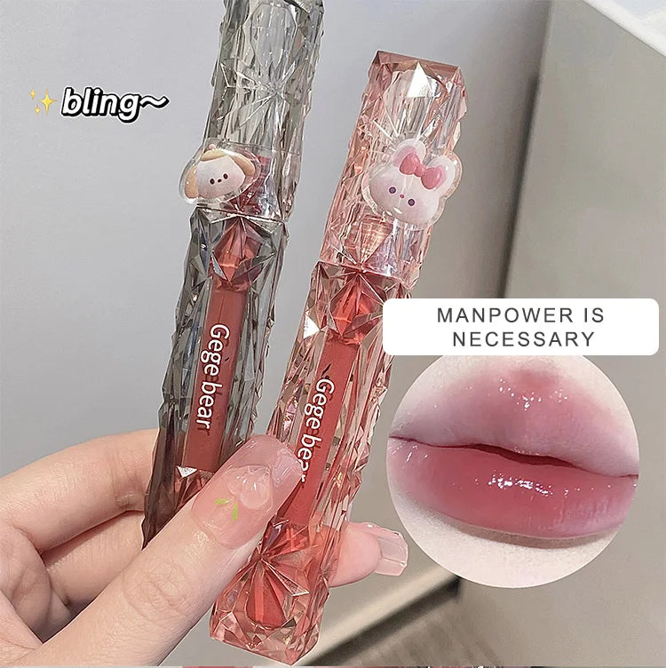 Brillo de labios Crystal Mirror de Gege Bear: hidratante, brillante y con volumen.