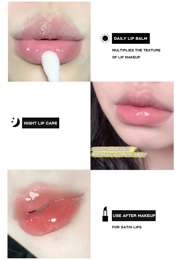 Aceite labial Crystal Jelly de Gege Bear: brillo hidratante de frutas para labios suaves y nutridos.