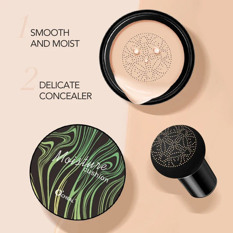 Crema BB Air Cushion de Ocheal: corrector, base y protector solar con esponja de hongo