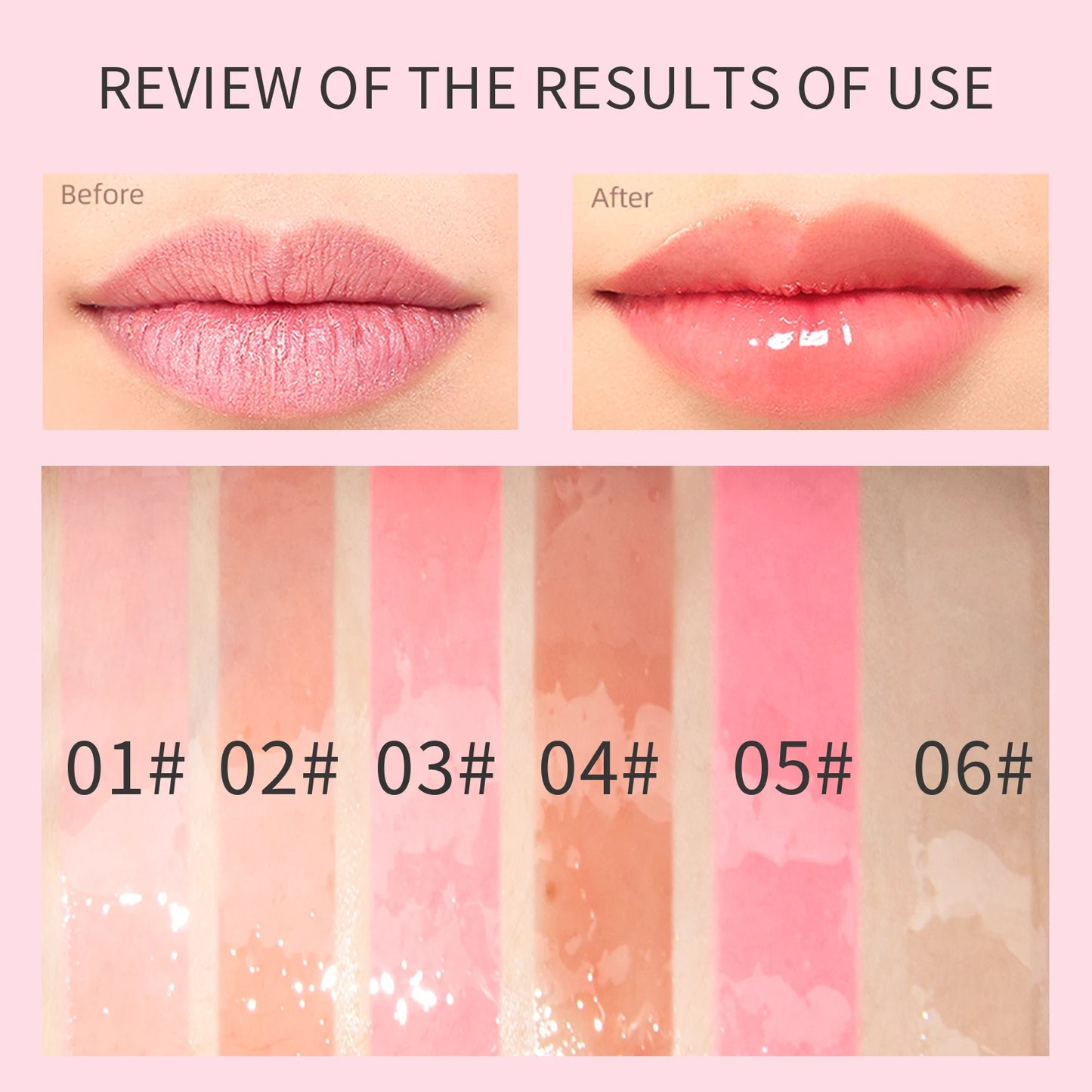 Aceite labial Hello Kiss Crystal Jelly | Hidratante, voluminizador y brillo con color