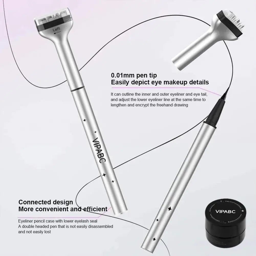 LuxuryGlow 2-in-1 Reusable Eyelash Ink Seal & Eyeliner Pen – Fast-Dry, Natural Look