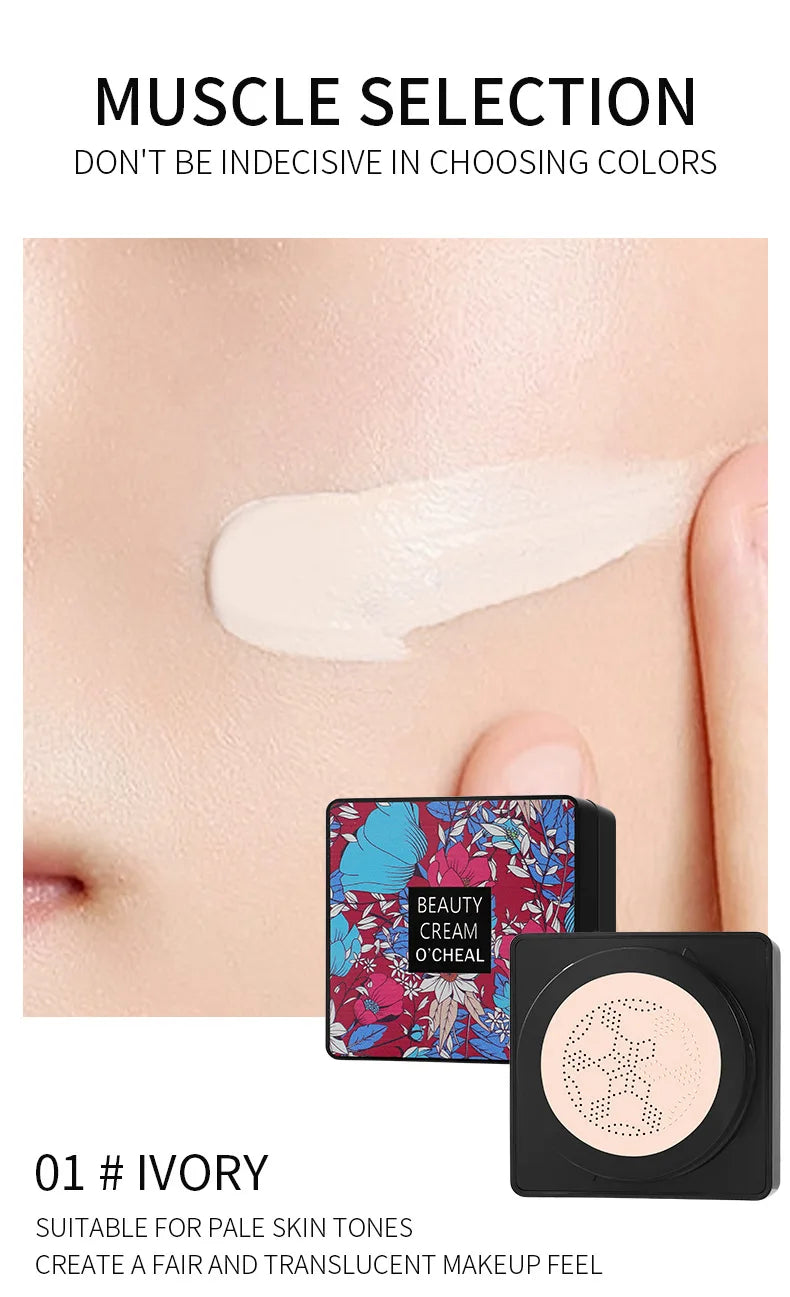 كريم LIDORIA Mushroom Head Air Cushion CC - كريم أساس للتحكم في الزيوت، ومرطب