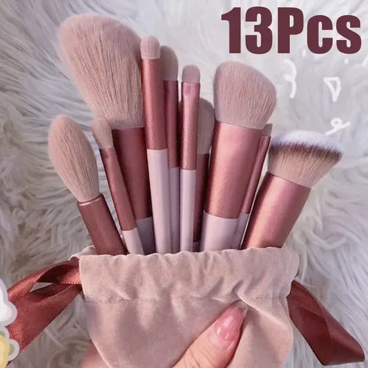 CNKESS 13PCS Colorful Makeup Brush Set | Soft Eye Shadow, Blush & Foundation Brushes
