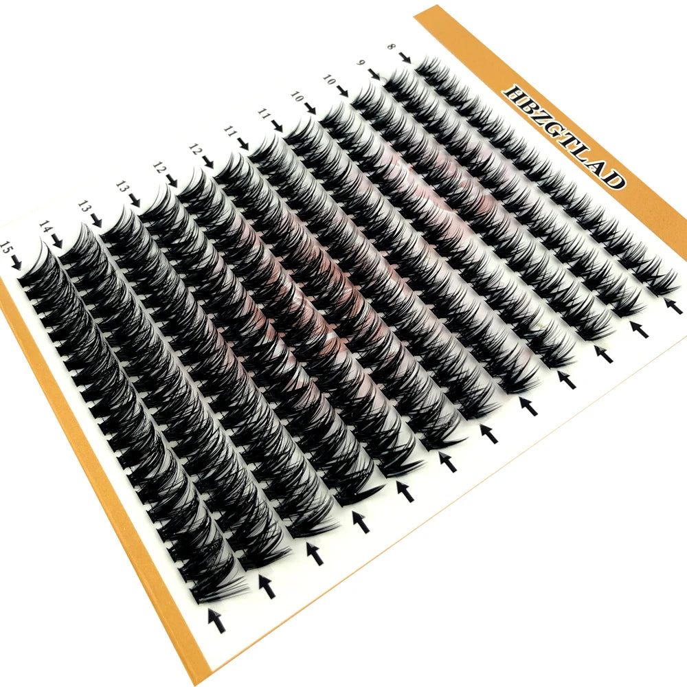 رموش HBZGTLAD D Curl Lash Clusters بمزيج 30D–100D - رموش صناعية ناعمة وطبيعية