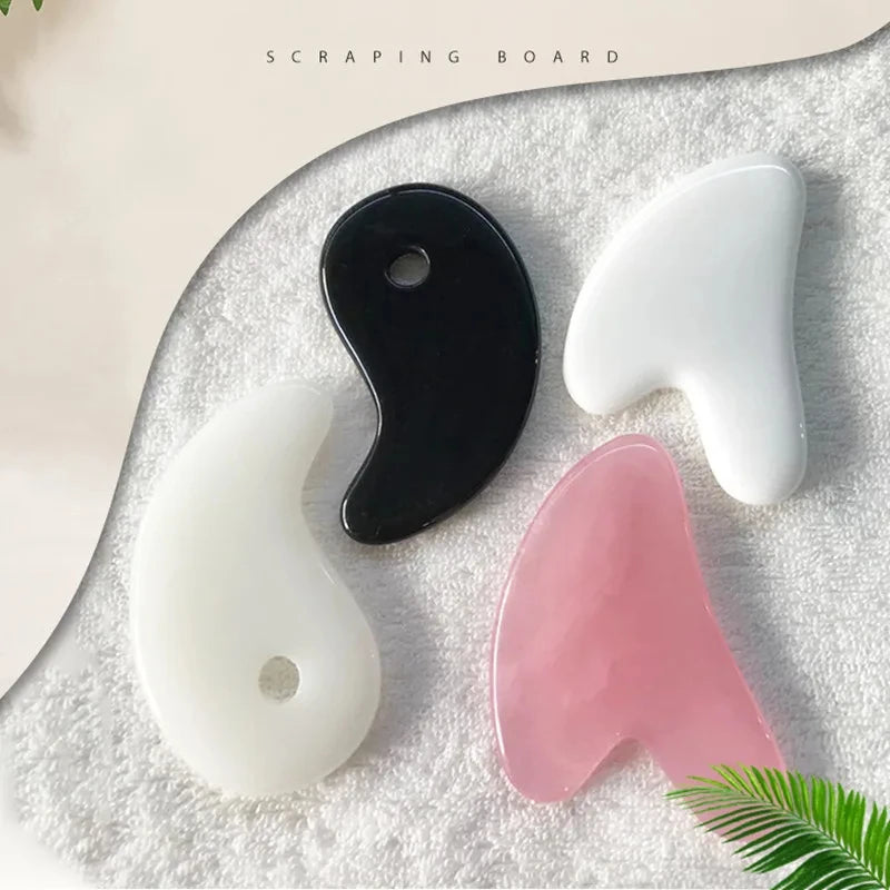 YUKUI Gua Sha Massage Tool for Face, Neck & Body — Resin Scraping Board