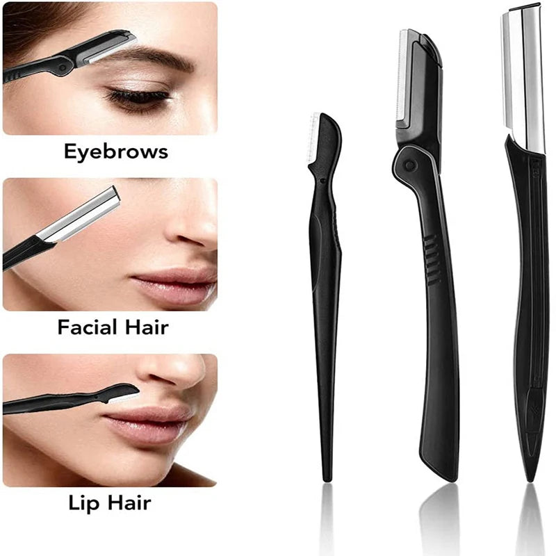مجموعة أدوات تشذيب الحواجب والعناية بها من LuxuryGlow، من 3 إلى 11 قطعة - شفرة حلاقة ومقص وملقط
