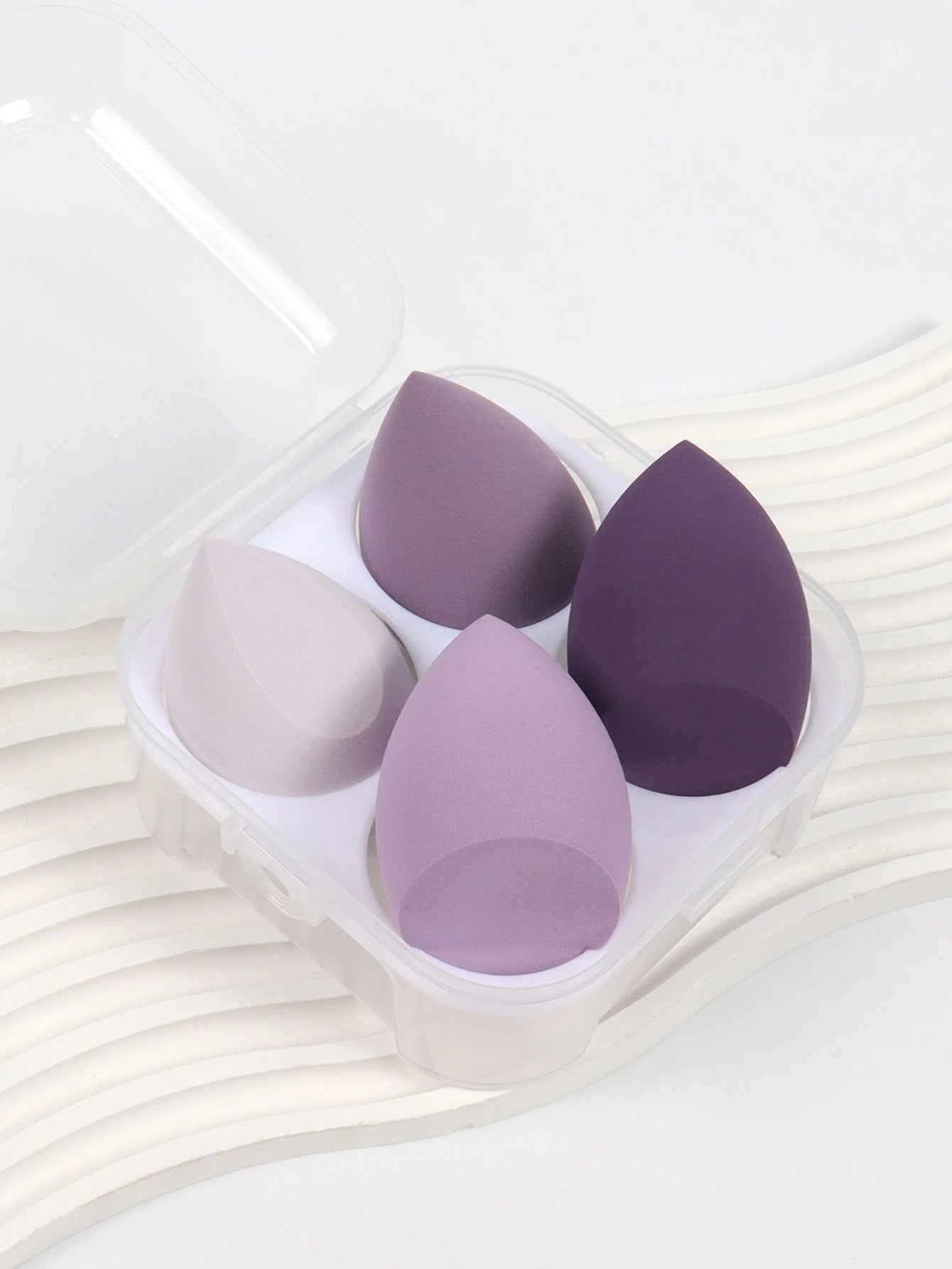 LuxuryGlow 4-Piece Beauty Egg Makeup Sponge Set with Hygienic Storage Case – Flawless Finish