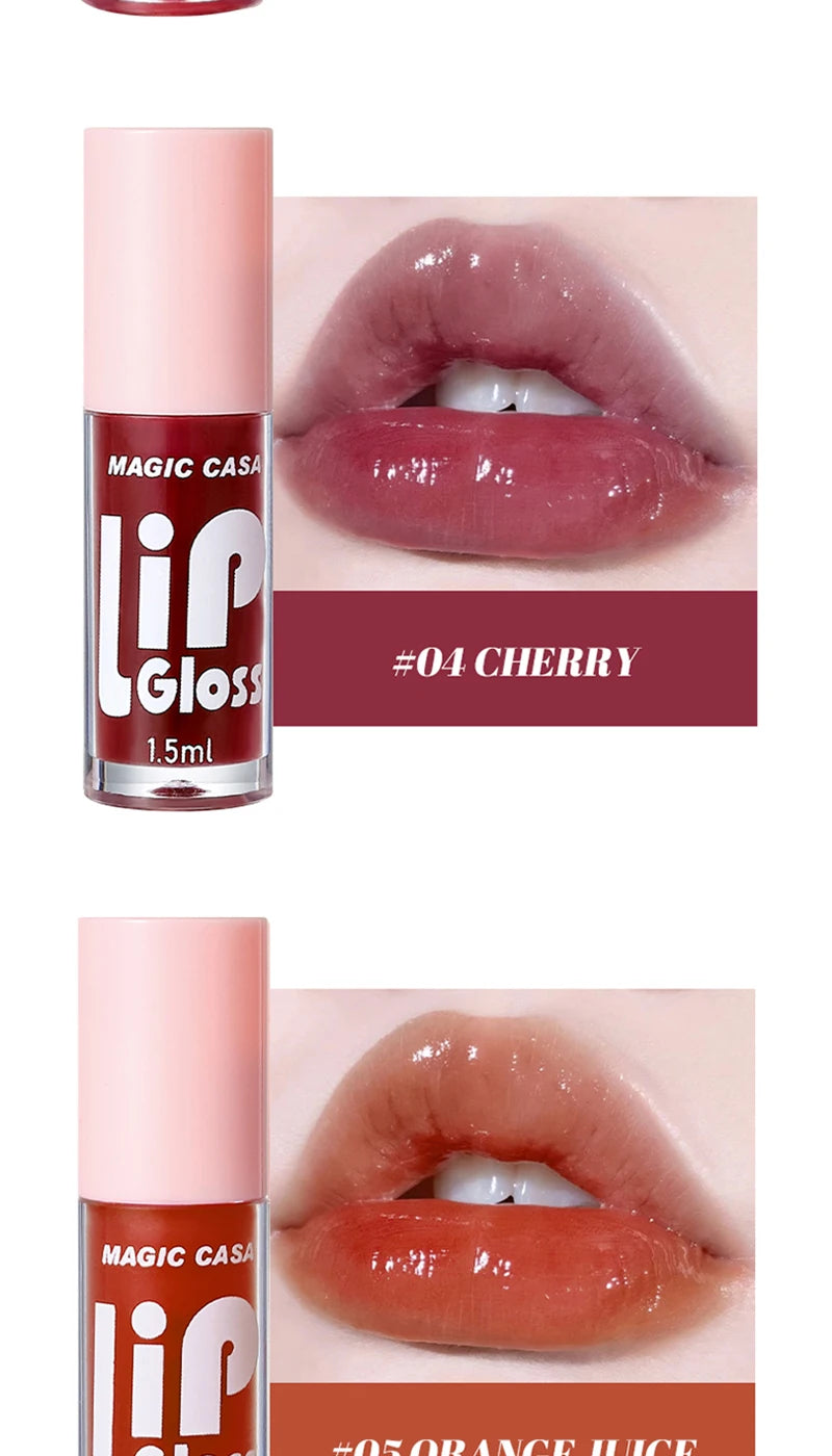 LuxuryGlow MAGIC CASA - Set de 6 aceites labiales en gelatina: brillo hidratante, voluminizador y duradero