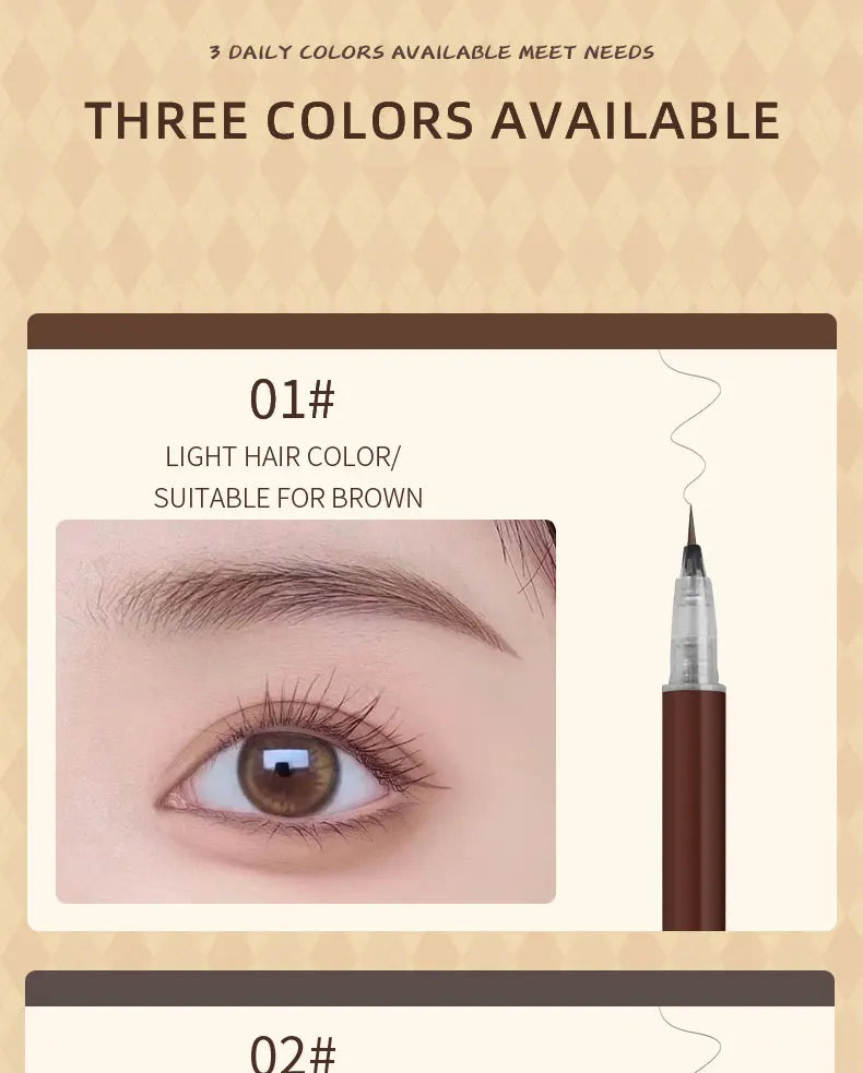 BIYA 0.01mm Ultra Fine Eyebrow Pen – Waterproof, Smudge-Proof & Natural Finish by BIYA