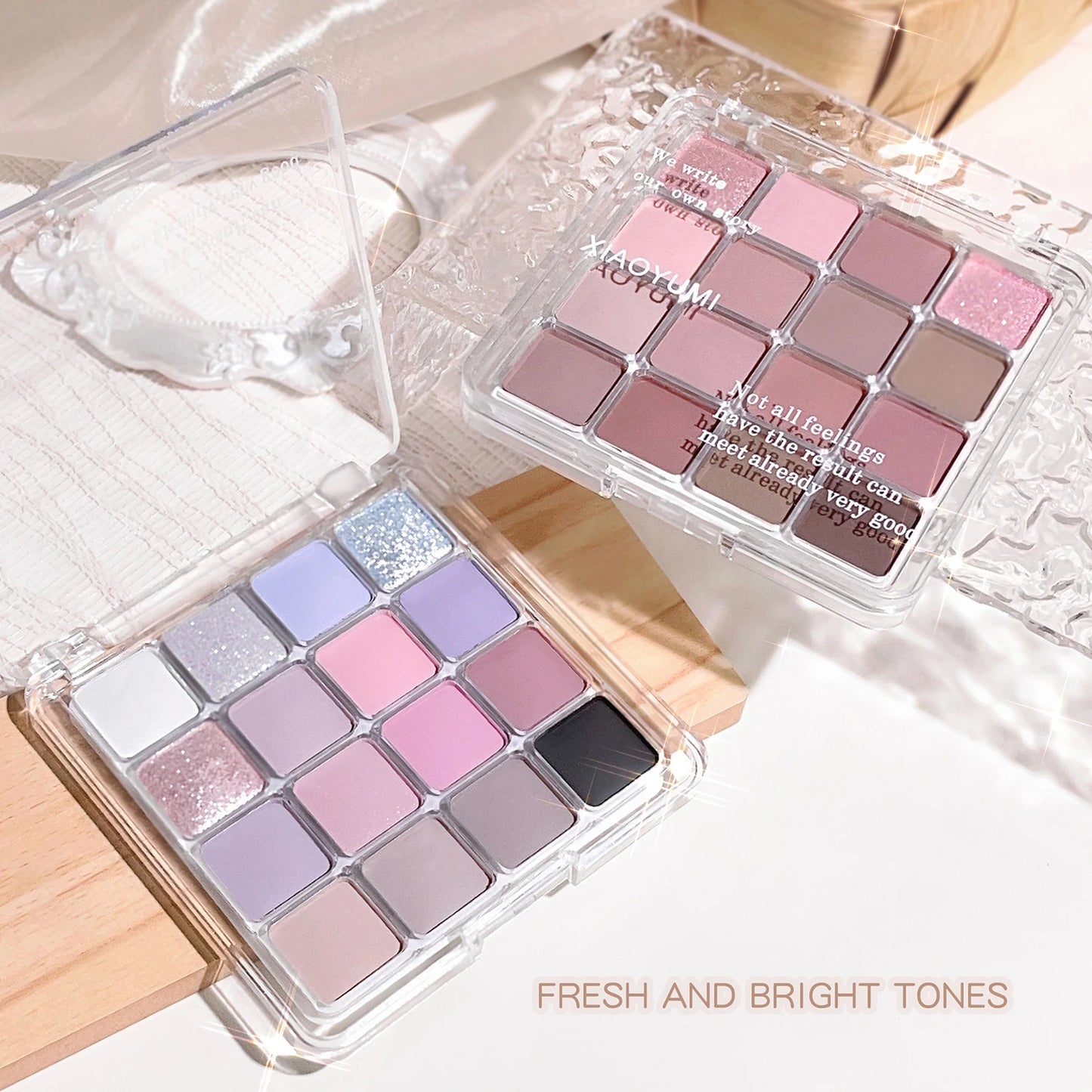 LuxuryGlow Sunset Magic 16-Color Eyeshadow Palette – Matte, Shimmer & Glitter Earth Tones
