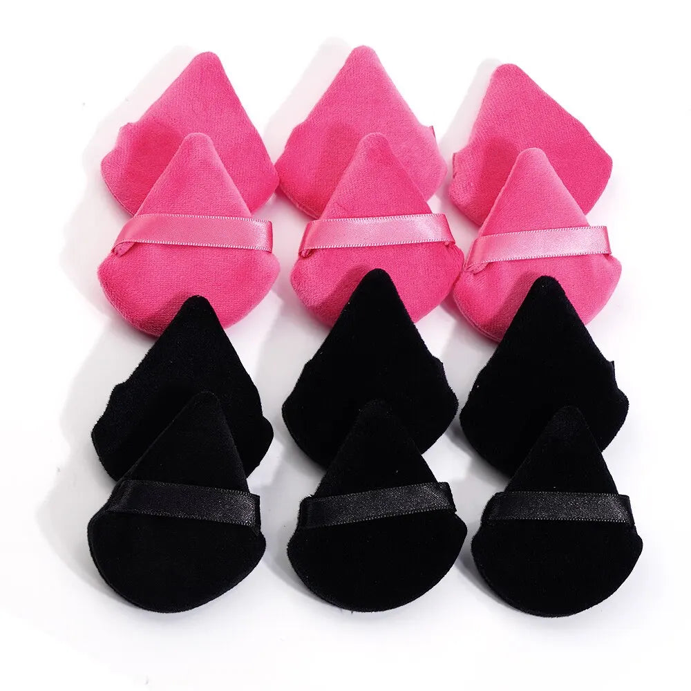 MAANGE 10/12 Pcs Soft Triangle Powder Puff for Wet & Dry Makeup Use