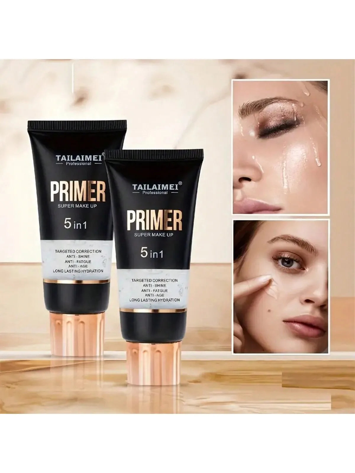 LuxuryGlow Waterproof Transparent Gel Primer with Avocado & Rose Extract – 60ml