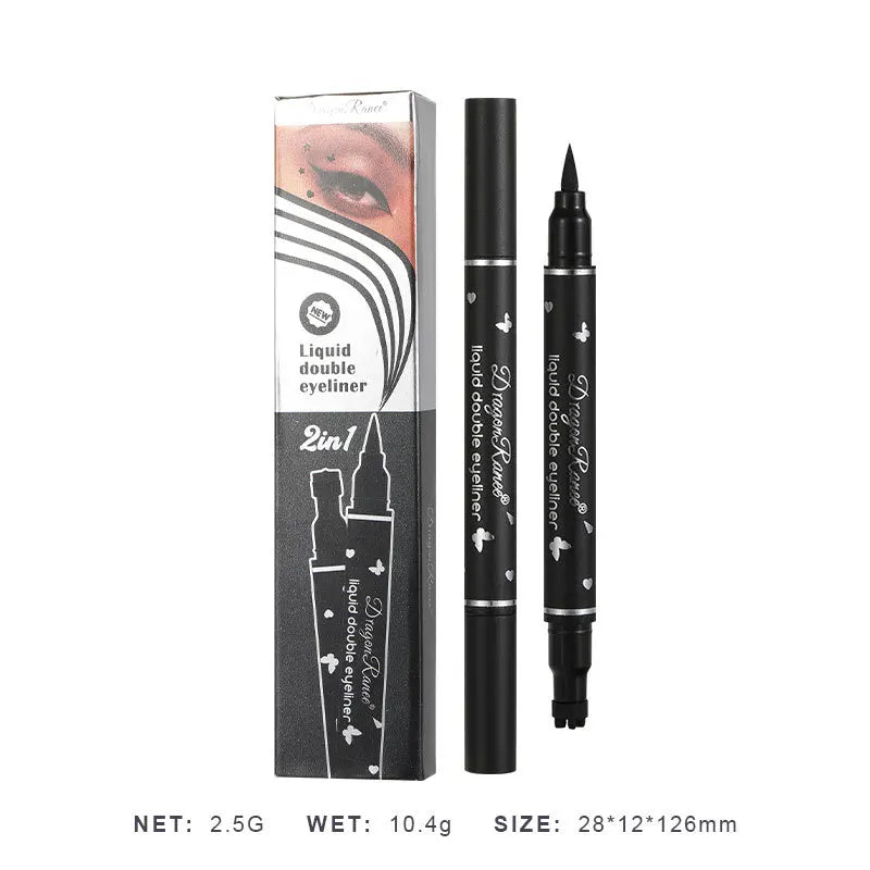 Dragon Ranee Double-Head Eyeliner with Star Stamp – Waterproof & Smudge-Proof (2.5g)