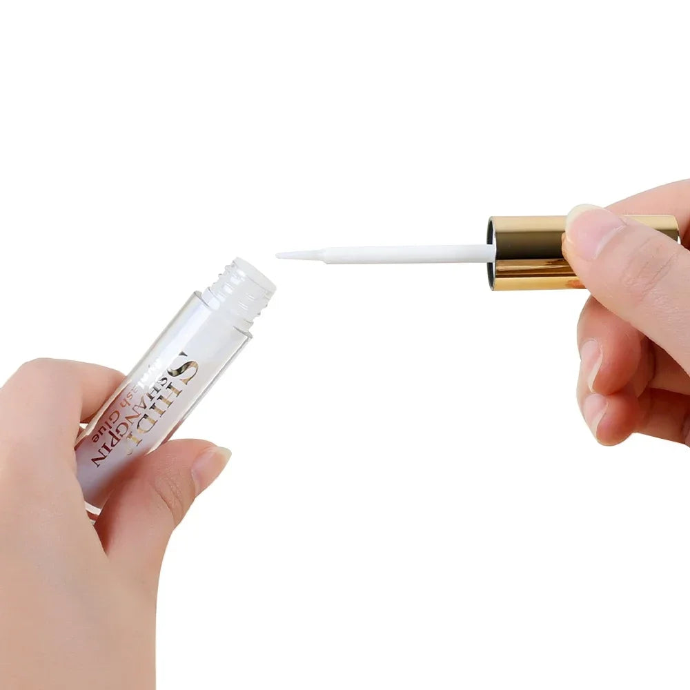 غراء الرموش الاحترافي من LuxuryGlow - لاصق رموش شفاف وأسود مقاوم للماء