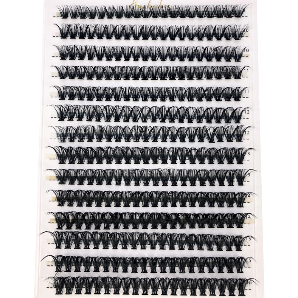 رموش HBZGTLAD D Curl Lash Clusters بمزيج 30D–100D - رموش صناعية ناعمة وطبيعية