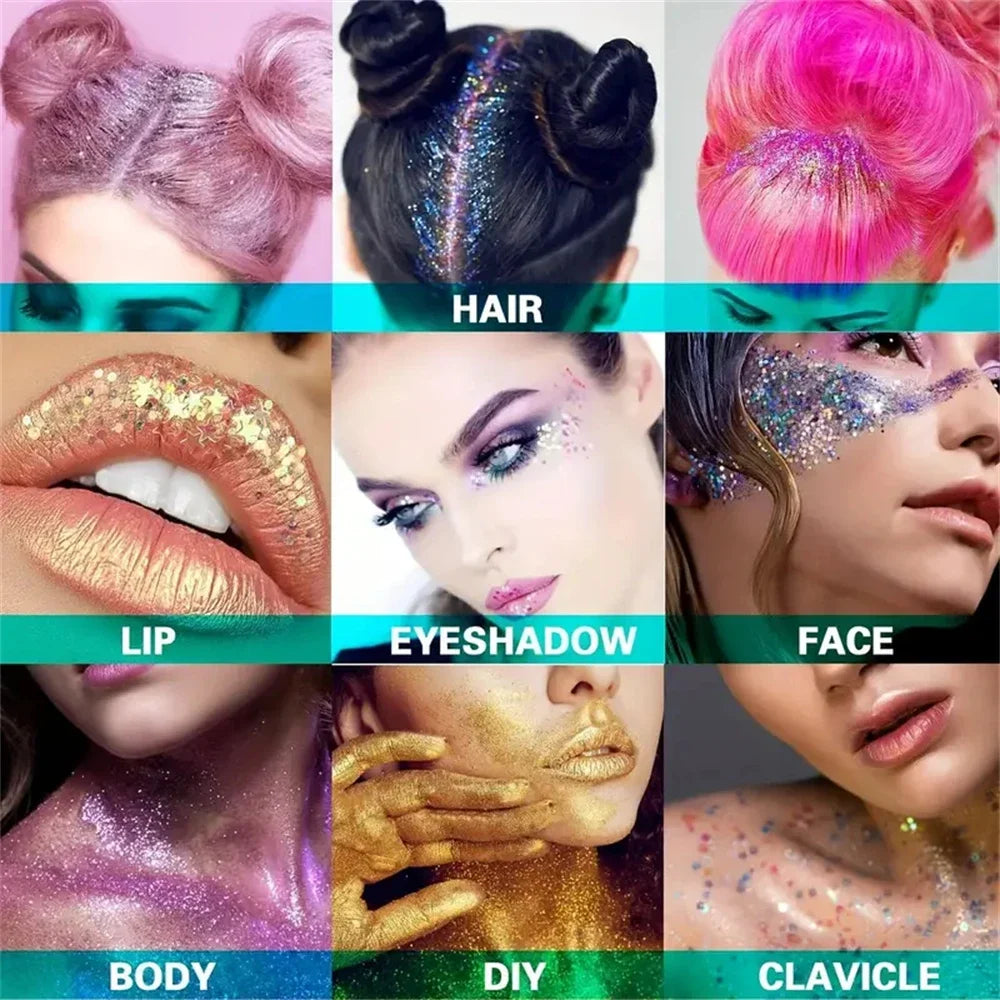 SAKSRAAR Mermaid Sequin Body Glitter Gel – Long-Lasting Sparkle for Festivals & Parties