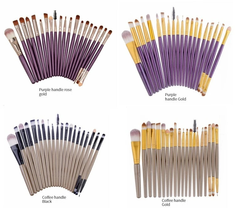 BeeChip 20 PCS Professional Makeup Brush Set – Soft Synthetic Brushes for Face & Eyes