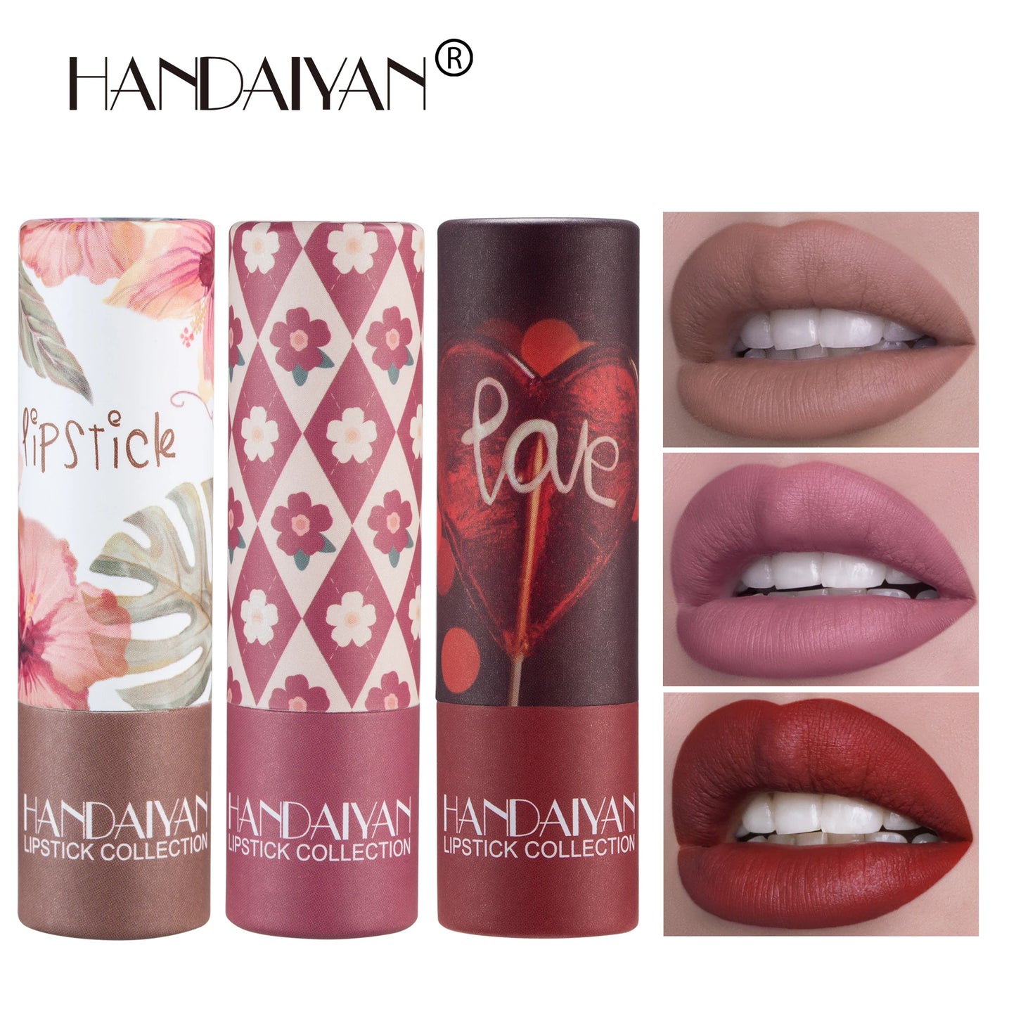 Handaiyan Naked Color Velvet Matte Lipstick – Long-Lasting & Moisturizing